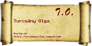 Turcsány Olga névjegykártya