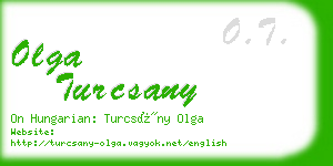 olga turcsany business card